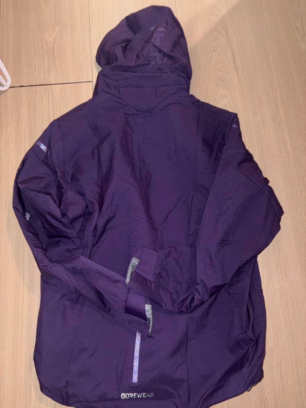 Men's Purple Performance Hooded Shell Jacket - Picture 4 of 4